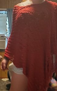 Knit poncho